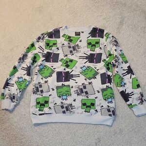 Kids Graphic Sweatshirt with Green and Gray Design